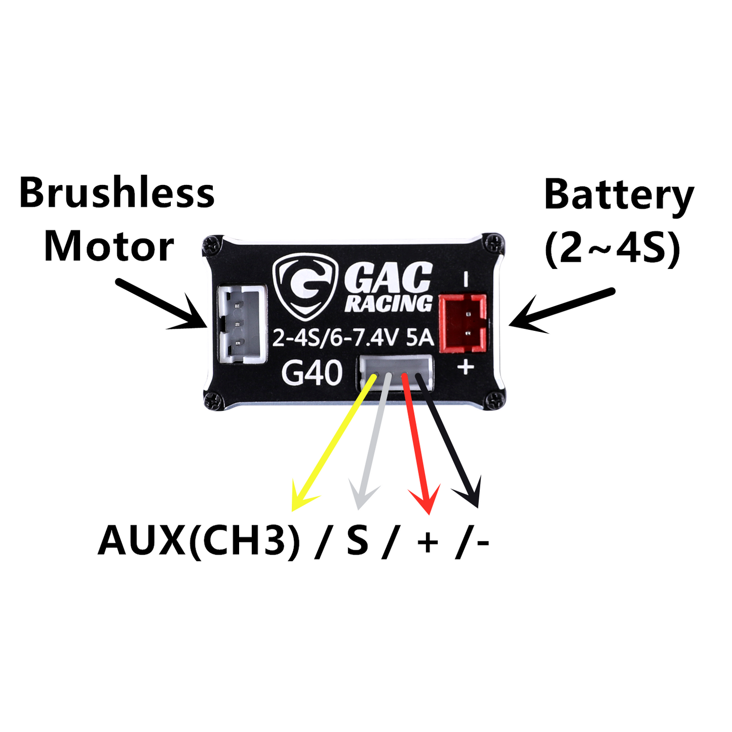 G40 40A Brushless Micro ESC For 1/18 1/24 RC Crawlers