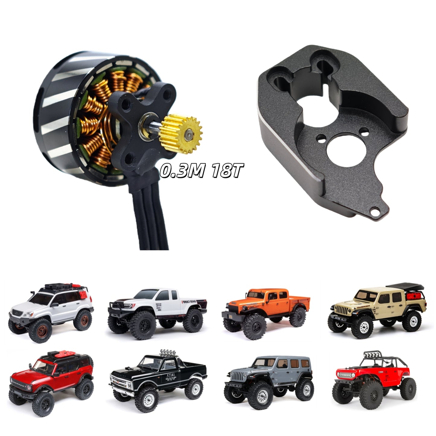 GM2217 Brushless Motor for SCX24 with Reverse motor mount