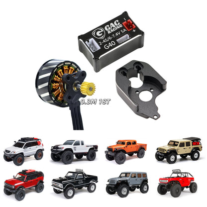 GM2217 and G40 Power System for SCX24 with Reverse motor mount